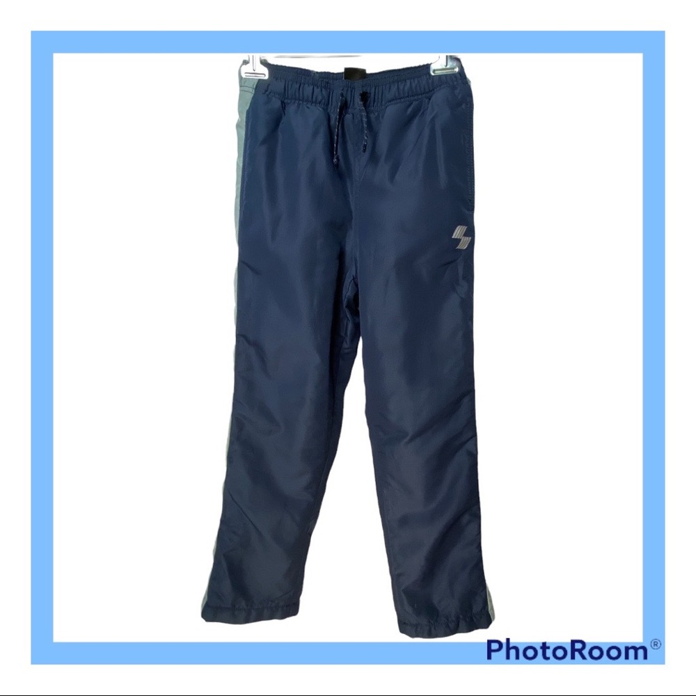 Place Sport Boys Medium Navy Blue Splash Pants, Rain Pants, NylonPants Size 7/8